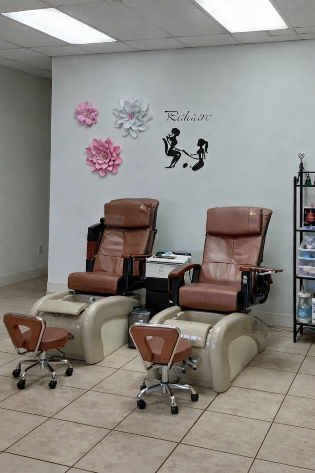 Pedicure station seating inside Ketzia's Styling Salon